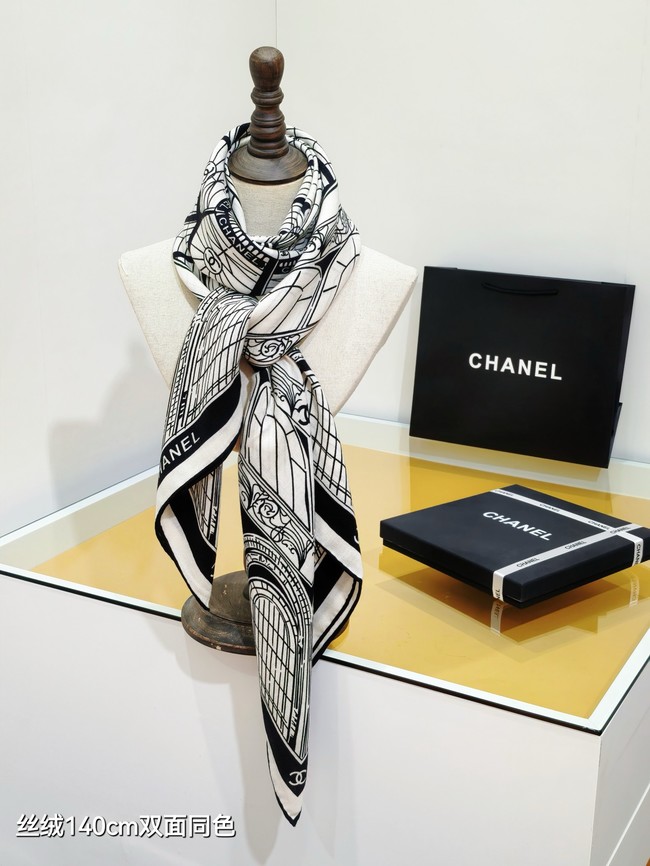 Chanel Shawl Cashmere and Silk Jacquard KY108