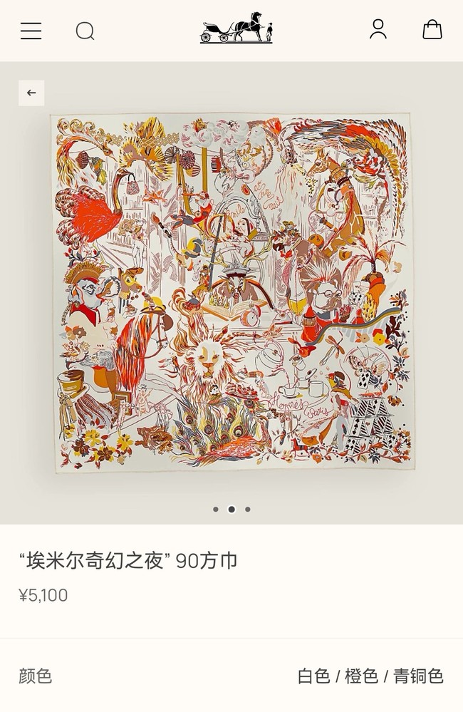 Hermes Shawl Cashmere and Silk Jacquard KY093