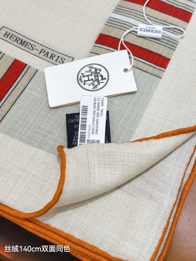 Hermes Shawl Cashmere and Silk Jacquard KY111