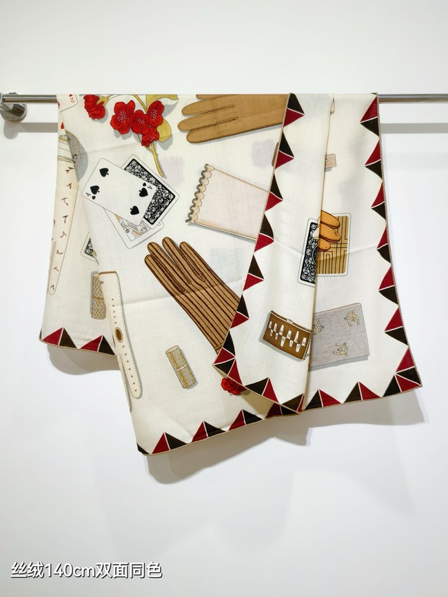 Hermes Shawl Cashmere and Silk Jacquard KY112