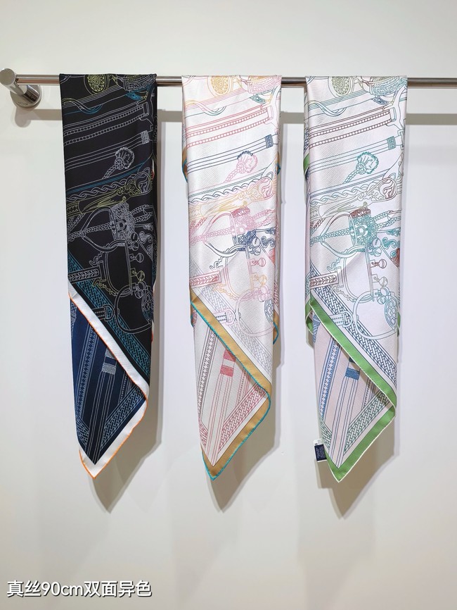Hermes 90 Square Scarf Silk Twill KY156