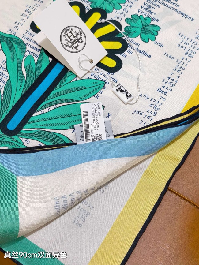 Hermes 90 Square Scarf Silk Twill KY157