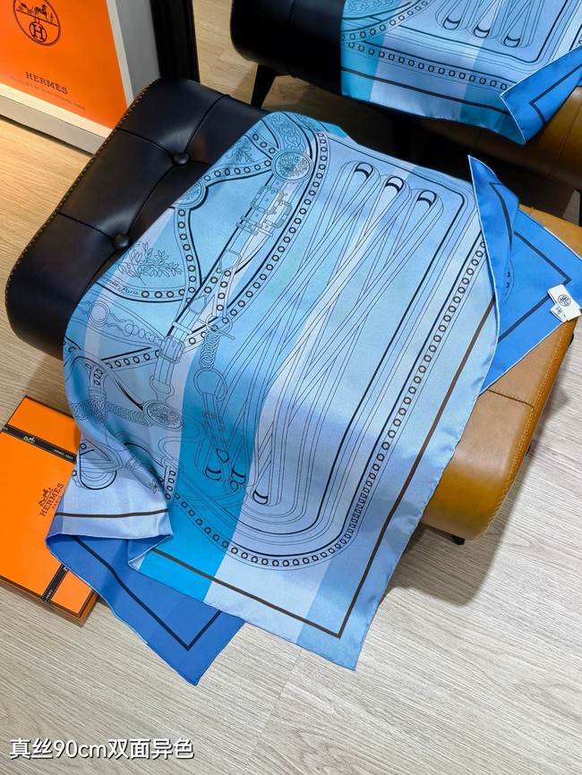 Hermes 90 Square Scarf Silk Twill KY161