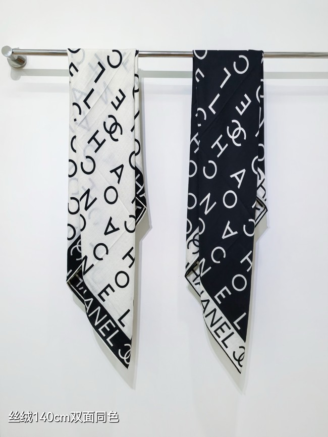 Chanel  90 Square Scarf Silk Twill KY171