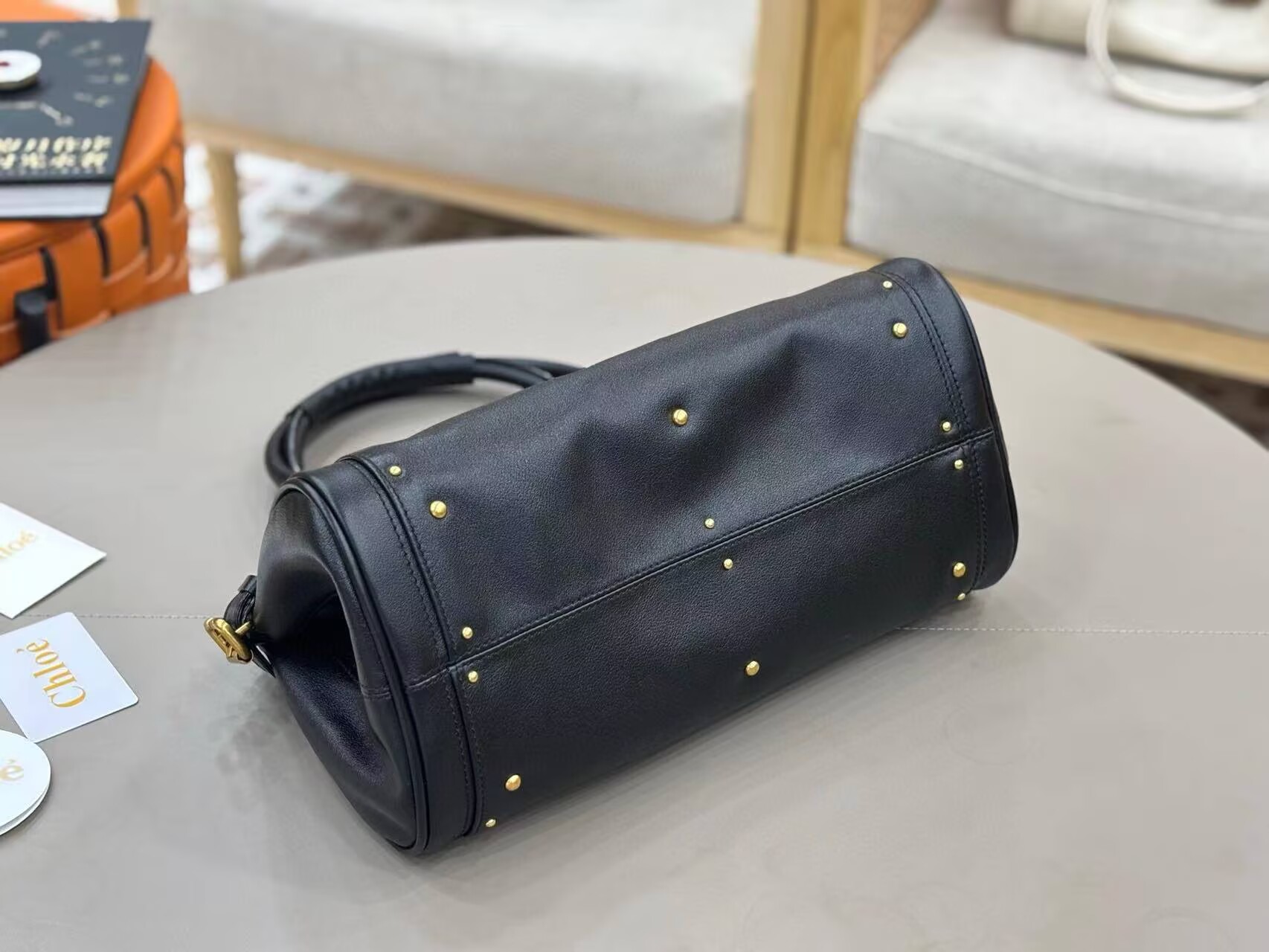 Chloe Original Leather Handle Bag C63202 Black
