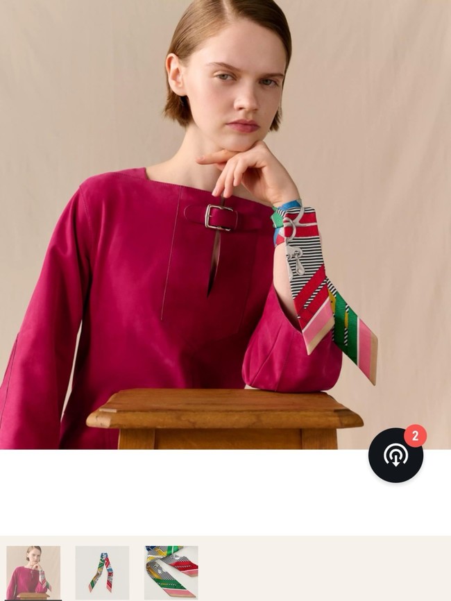 Hermes Silk Twilly scarf H06378