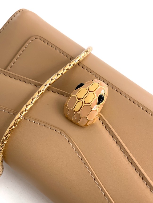 Bvlgari Serpenti Forever leather crossbody bag 289688 Apricot