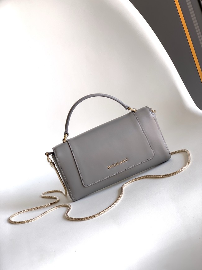 Bvlgari Serpenti Forever leather crossbody bag 289688 gray