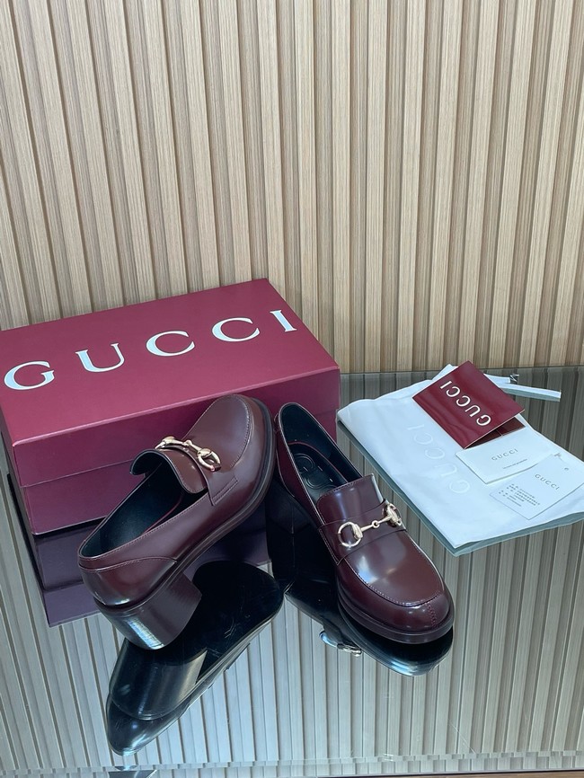 Gucci Womens heeled loafer with Horsebit 45109-4