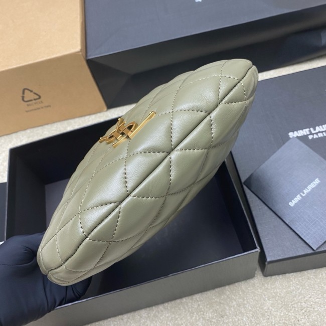 Saint Laurent ICARINO in quilted nappa 851689 STRONG MOSS