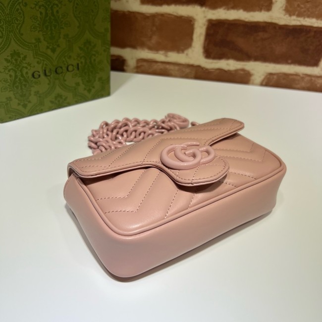 Gucci GG Marmont mini shoulder bag 699757 pink
