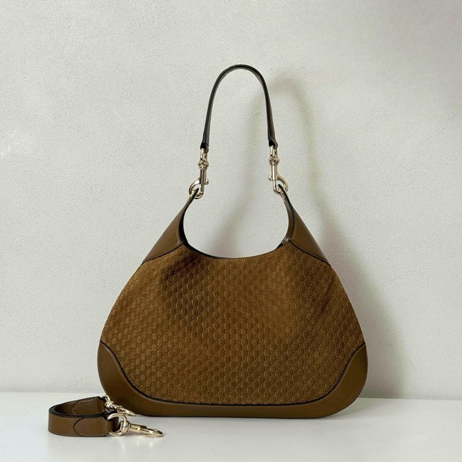 Gucci GG Marmont suede shoulder bag 834981 brown