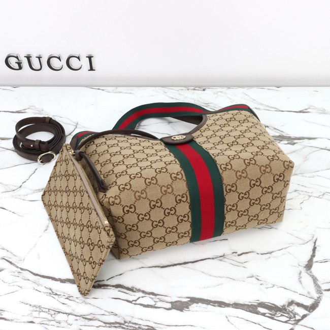 Gucci Giglio small tote bag 860845 beige and brown GG canvas