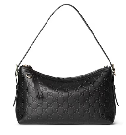 Gucci GG Emblem medium shoulder bag 847449 black Gucci GG Emblem medium shoulder bag 847449 black