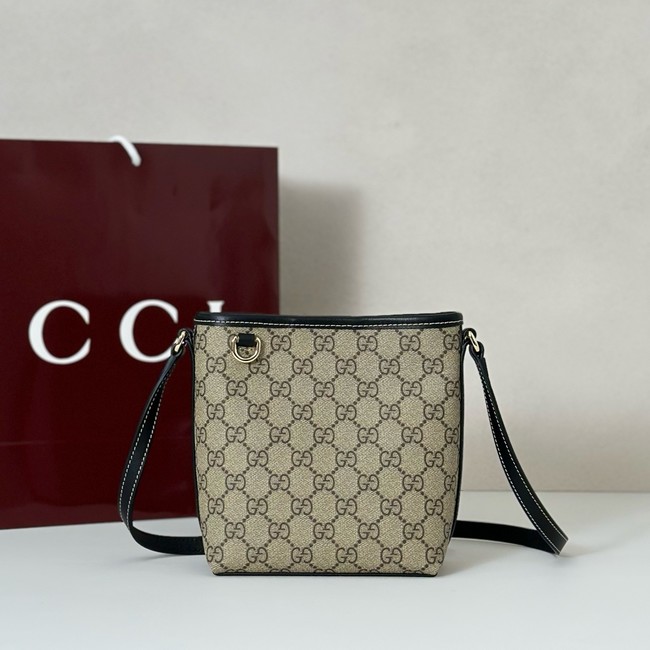 Gucci GG Emblem nano bucket bag GG canvas 847090 black