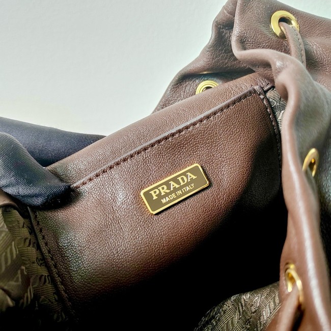 Prada Small Re-Nylon backpack 2VZ080 brown