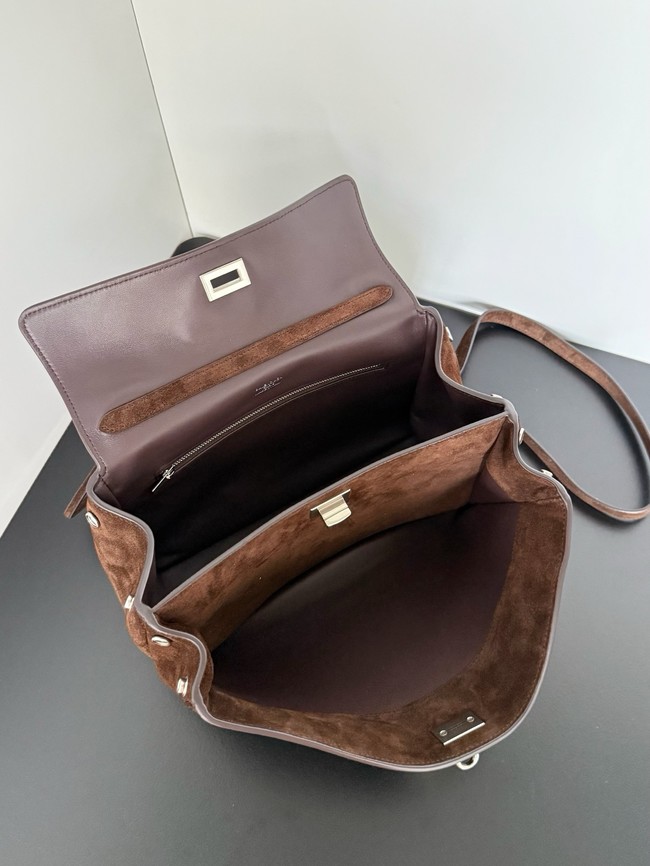 Balenciaga Rodeo Mini Handbag suede calfskin 795456 Coffee