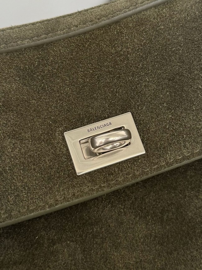 Balenciaga Rodeo Mini Handbag suede shoulder 795456 green