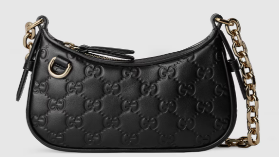 Gucci GG Emblem mini shoulder bag 847091 black Gucci GG Emblem mini shoulder bag 847091 black