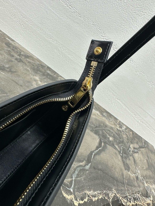 Celine TINA SHOULDER BAG IN shiny calfskin 123053 black