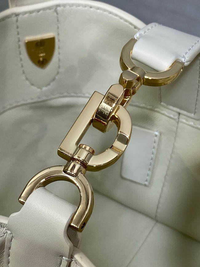 Dior Toujours Vertical Nano Tote Bag Macrocannage Calfskin S6100 Latte