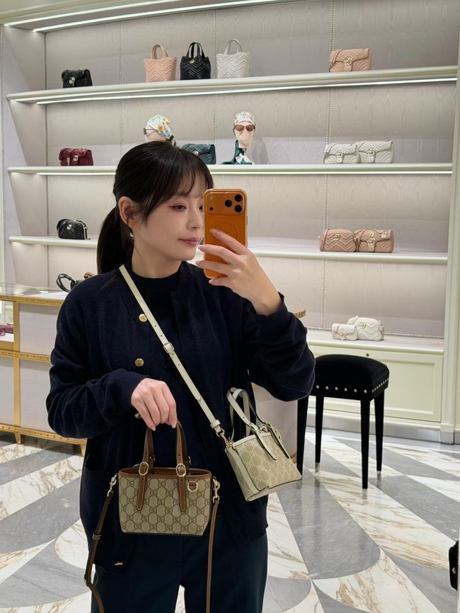 Gucci GG Emblem mini bag 855491 Brown