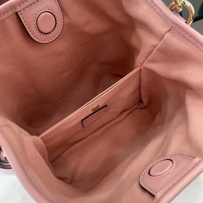 Gucci GG Emblem small bucket bag 815118 pink