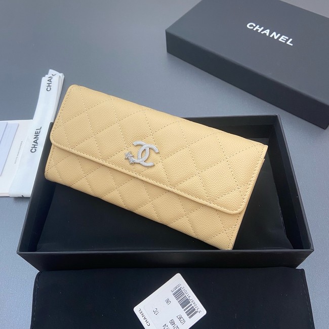 Chanel Long Flap Wallet AP3724 yellow