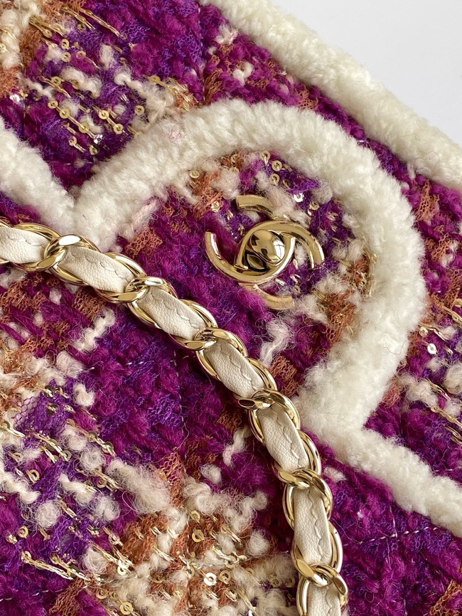 CHANEL Large Flap Bag AS5686 Fuschia&Pink