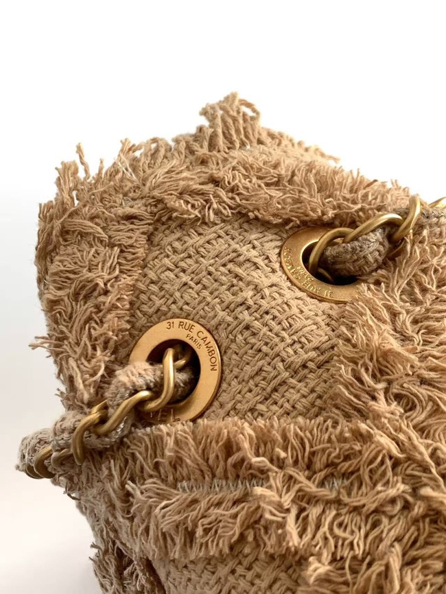 CHANEL Maxi Flapbag AS0003 Apricot