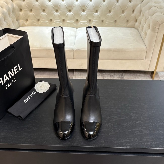 Chanel High Boots Calfskin & Patent Calfskin G46789-1
