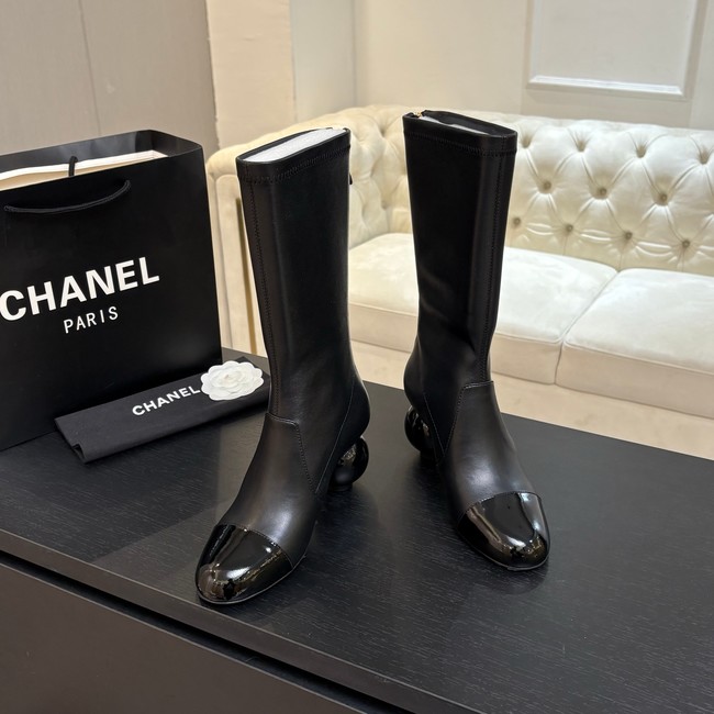 Chanel High Boots Calfskin & Patent Calfskin G46789-1