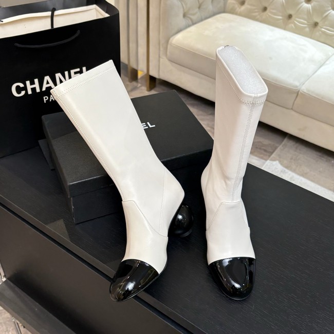 Chanel High Boots Calfskin & Patent Calfskin G46789-2