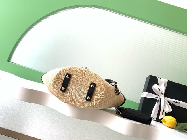 CHANEL Small Tote AS5951 Beige & black