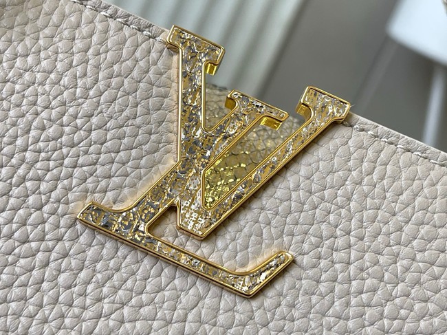 Louis Vuitton Capucines BB M89369 light gray&gold Snake skin