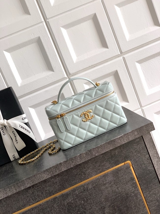 Chanel Vanity with Chain 26C Oil-tanned leather AP4936 blue
