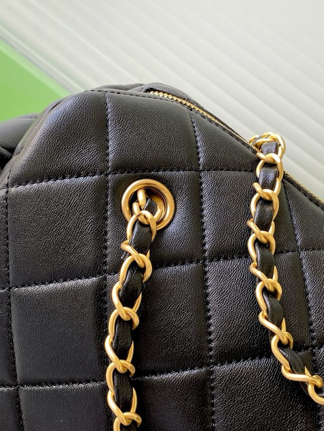 Chanel Lambskin Small Bowling Bag AS5792 black