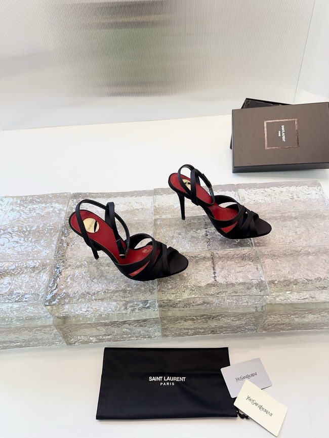 Saint Laurent CHANDELLE sandals in satin crepe Heel 10.5CM 21047-4