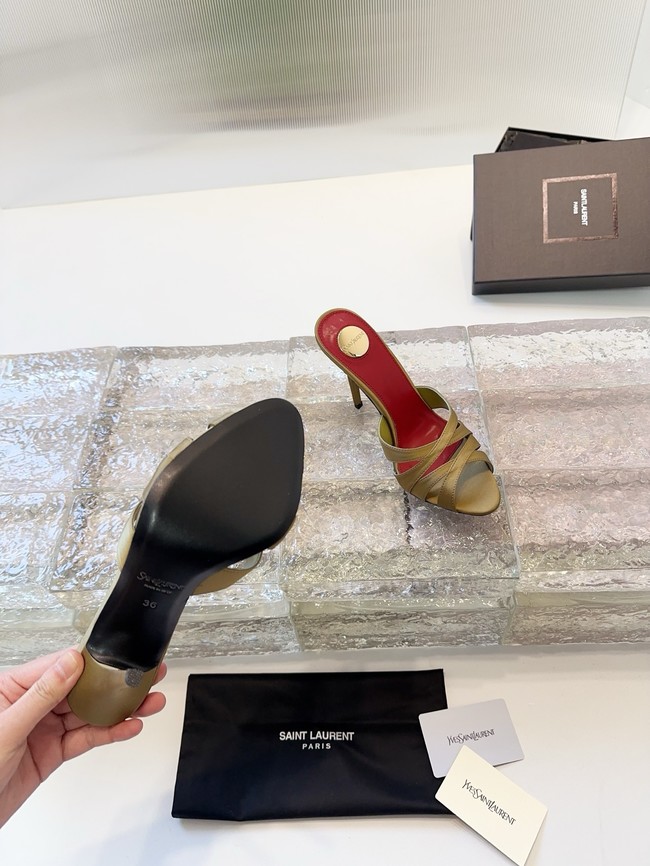 Saint Laurent CHANDELLE sandals in satin crepe Heel 10.5CM 21048-4