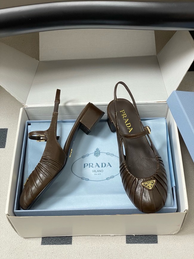 PRADA leather slingback Sandals 21056-3