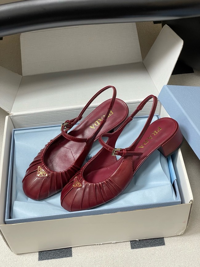 PRADA leather slingback Sandals 21056-4