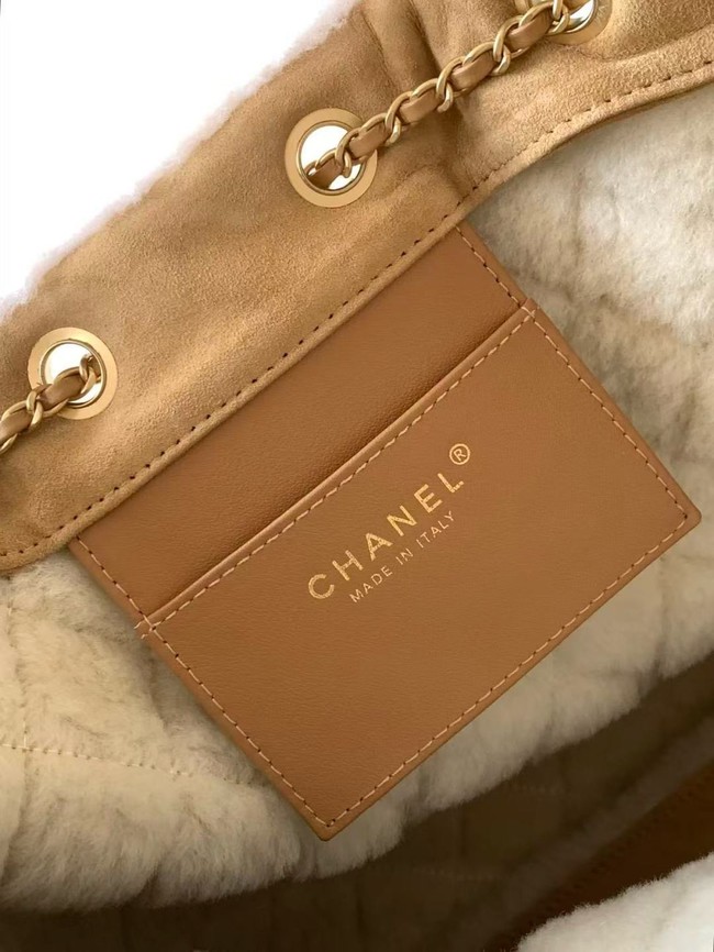 CHANEL 25 Handbag AS5311 Suede Calfskin brown