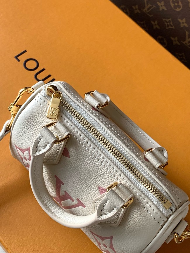 Louis Vuitton Nano Speedy M82450 Beige& pink