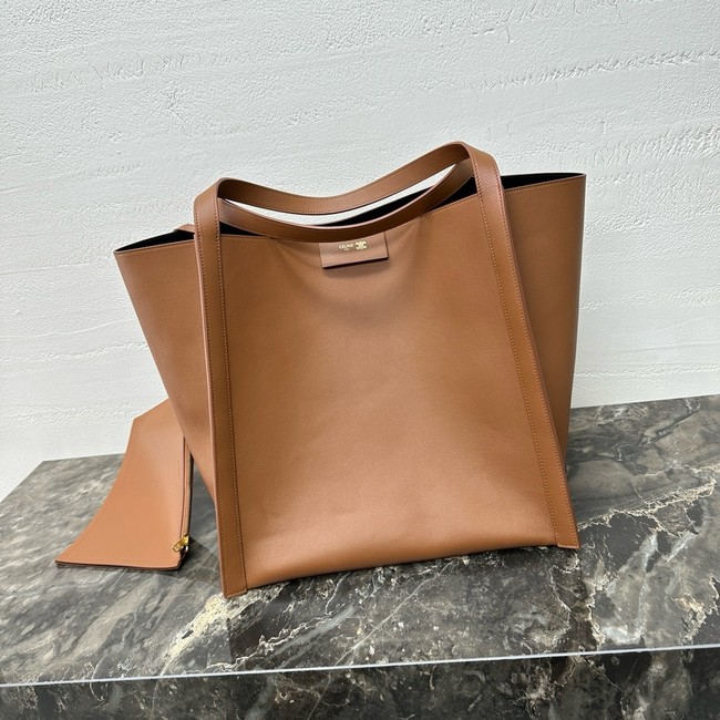 Celine MEDIUM CUBE BAG IN SUPPLE CALFSKIN 123422 SOFT TAN