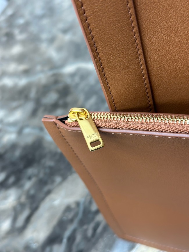 Celine MEDIUM CUBE BAG IN SUPPLE CALFSKIN 123422 SOFT TAN