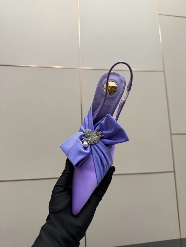 Saint Laurent AMALIA slingback pumps in satin crepe Heel 10.5CM 55726-11