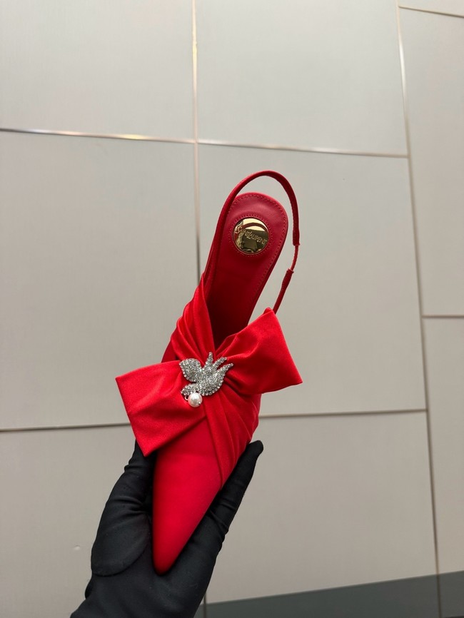 Saint Laurent AMALIA slingback pumps in satin crepe Heel 10.5CM 55726-6