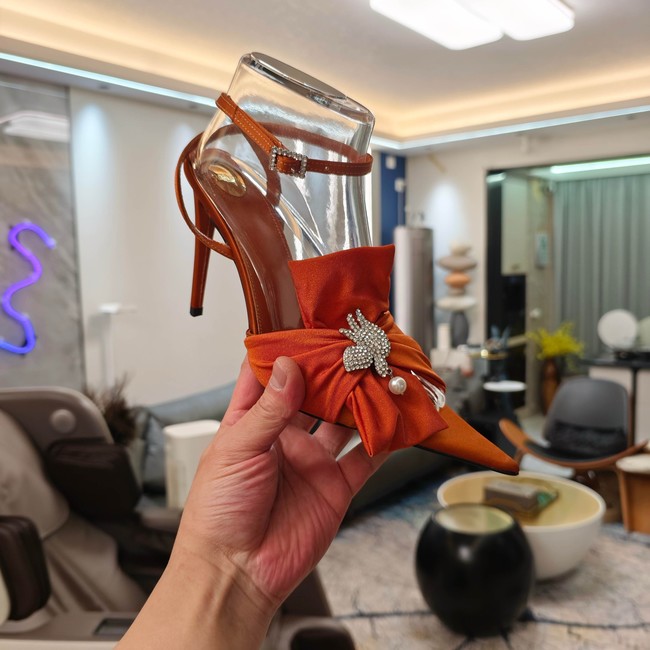 Saint Laurent AMALIA slingback pumps in satin crepe Heel 10.5CM 35964-1