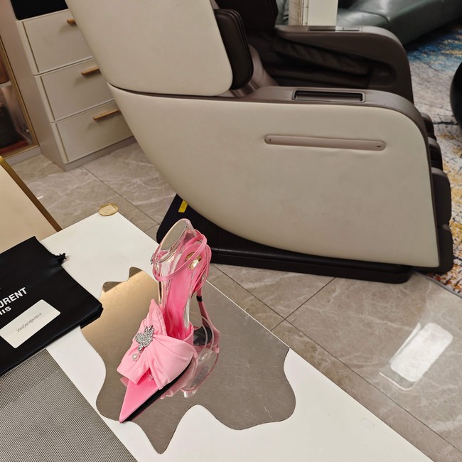 Saint Laurent AMALIA slingback pumps in satin crepe Heel 10.5CM 35964-3