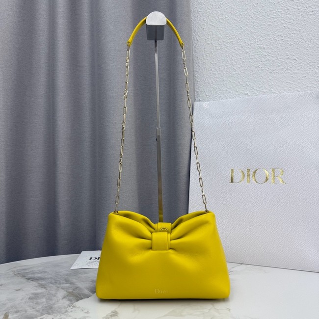 Small Dior Bow Bag Lambskin M0715O Buttercup